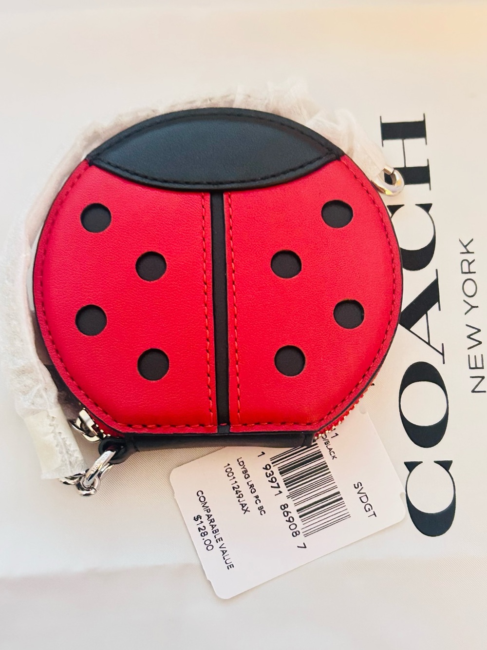 RARE COACH Ladybug Wallet/ Change Wallet/ Keychain/ Bag Charm